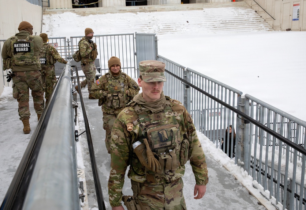 Mississippi National Guard Soldiers Patrol Lincoln Memorial