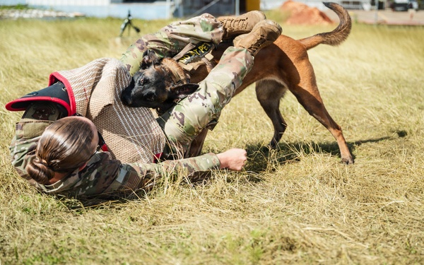 Local police in Aguadilla Puerto Rico visit with 346th EABS defenders