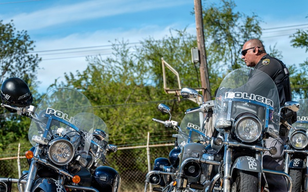 Local police in Aguadilla Puerto Rico visit with 346th EABS defenders