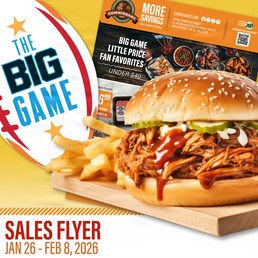 The Big Game is set and so are the patron savings through the Jan. 26 – Feb. 8 Commissary Sales Flyer