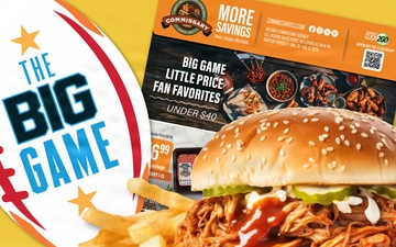 The Big Game is set and so are the patron savings through the Jan. 26 – Feb. 8 Commissary Sales Flyer