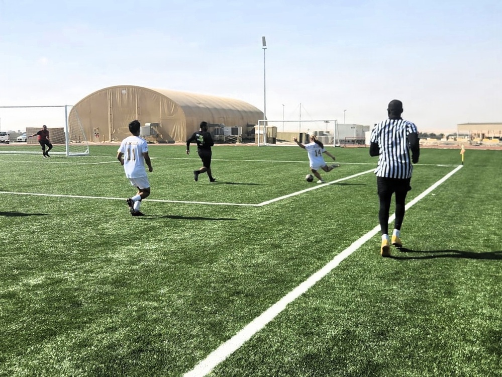 Her college soccer comeback started in Mideast deployment