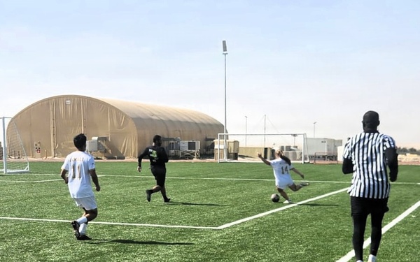 Her college soccer comeback started in Mideast deployment