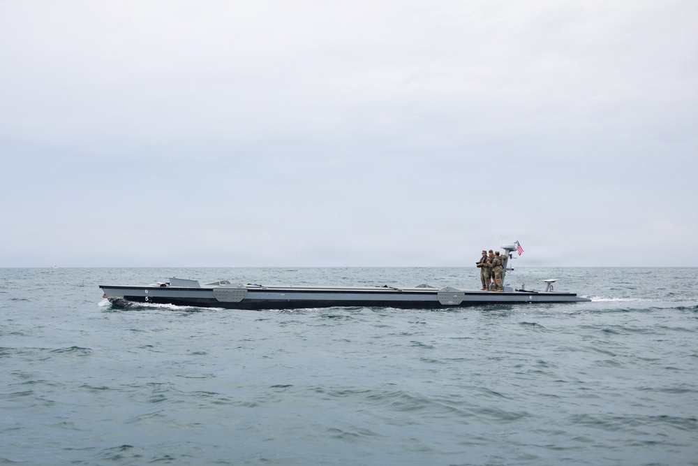 1st MLG Marines test an Autonomous Low-Profile Vessel