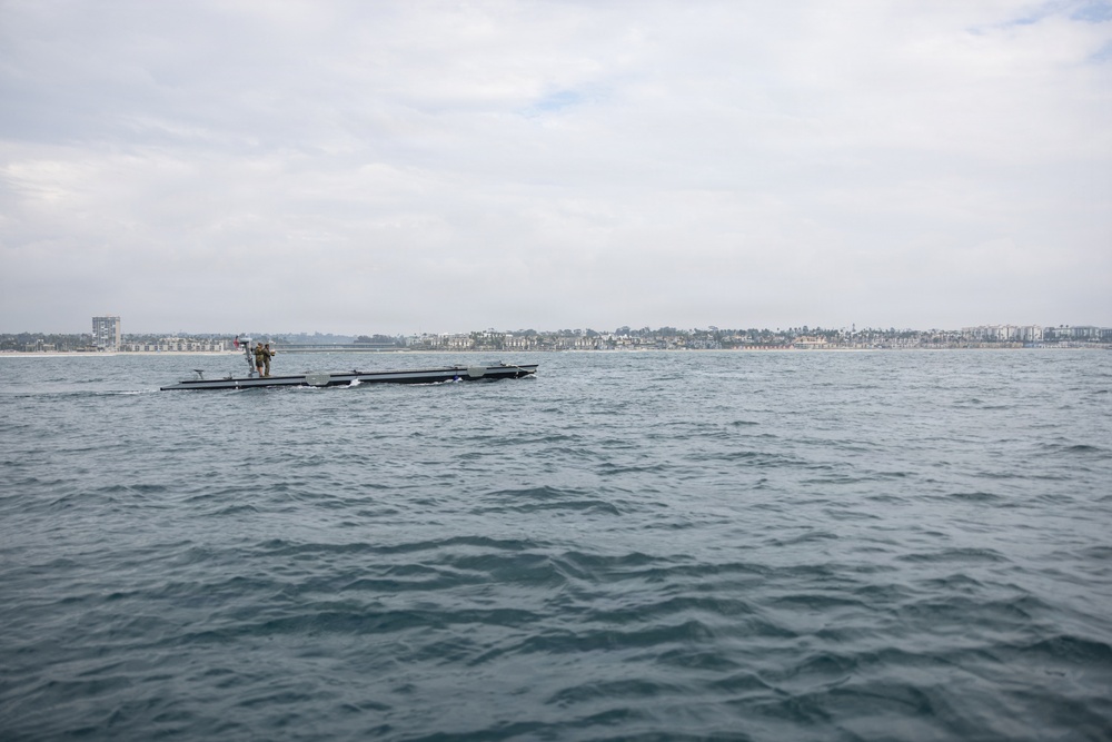 1st MLG Marines test an Autonomous Low-Profile Vessel