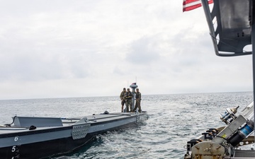 1st MLG Marines test an Autonomous Low-Profile Vessel