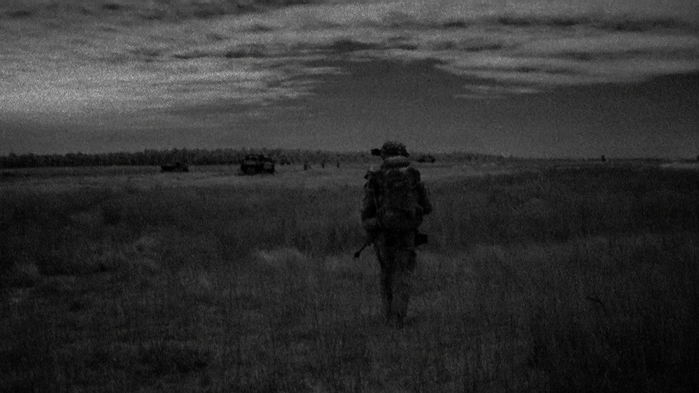 Paratroopers assigned to 3rd Brigade Combat Team, 82nd Airborne Division assault an objective after a joint forcible entry during Panther Avalanche at Fort Bragg, North Carolina, Jan. 28, 2026.