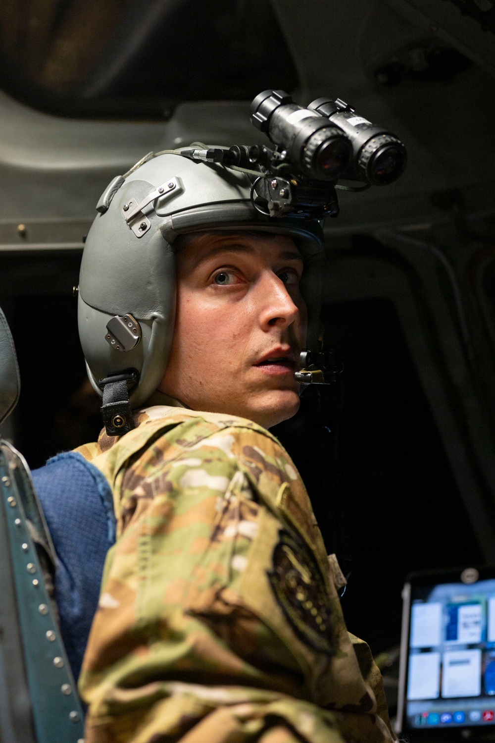 The 14th Airlift Squadron conducts a nighttime dissimular formation flight during Exercise Palmetto Reach