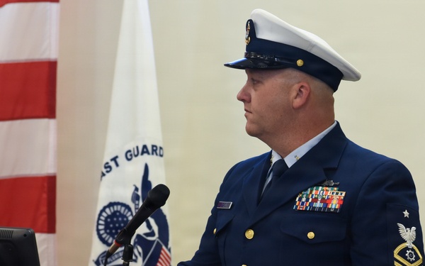 Coast Guard Member Speaks at the 46th Coast Guard Cutter Blackthorn Memorial