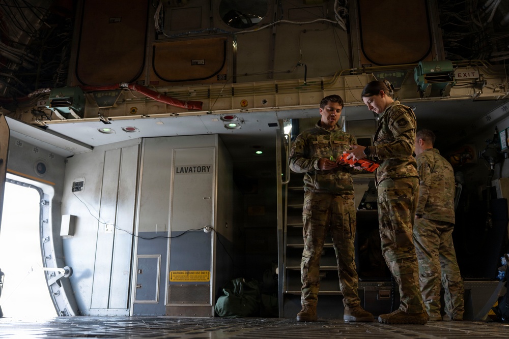 The 14th Airlift Squadron conducts a low-level sortie during Exercise Palmetto Reach