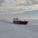 USCGC Polar Star (WAGB 10) escorts motor vessel Stena Polaris through the ice-covered Ross Sea to McMurdo Station during Operation Deep Freeze 2026