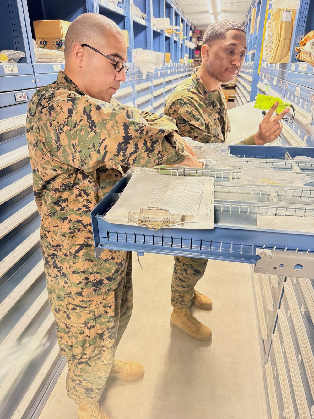 Marines With MALS-14 Conduct Aircraft Parts Inventory