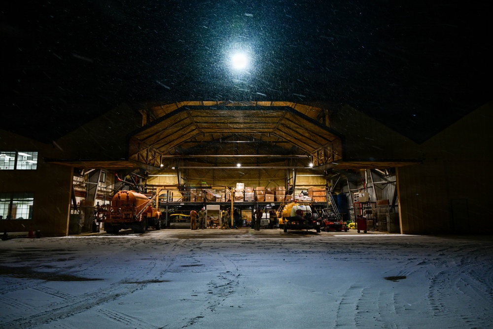 Scott AFB crews battle winter storm, keep mission moving
