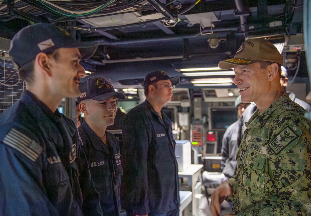 Vice Adm. John Gumbleton Visits USS Truxtun