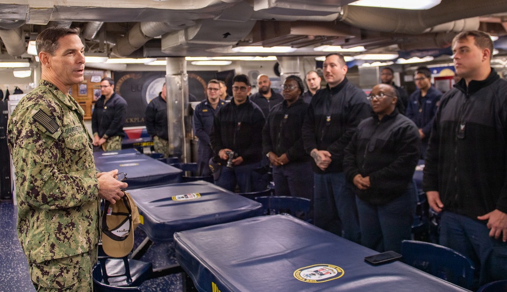 Vice Adm. John Gumbleton Visits USS Truxtun