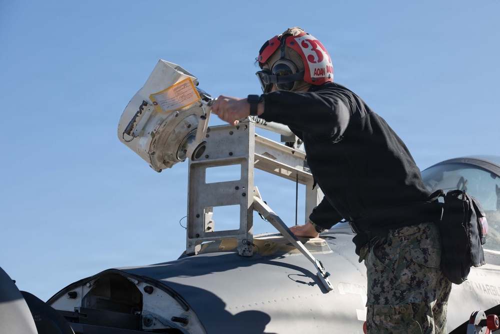 Strike Fighter Squadron (VFA) 34 Prepares for a Training Exercise