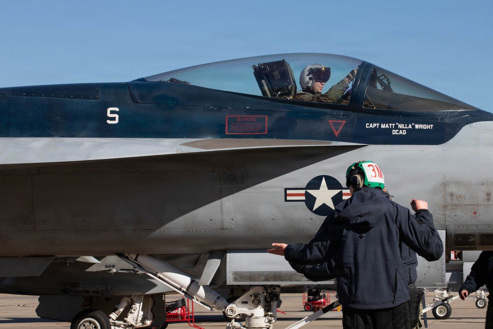 Strike Fighter Squadron (VFA) 34 Prepares for a Training Exercise