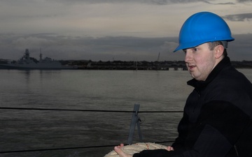 USS Bulkeley (DDG 84) arrives at Naval Station Rota, Spain. Jan. 15, 2026