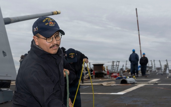 USS Bulkeley (DDG 84) arrives at Naval Station Rota, Spain. Jan. 15, 2026