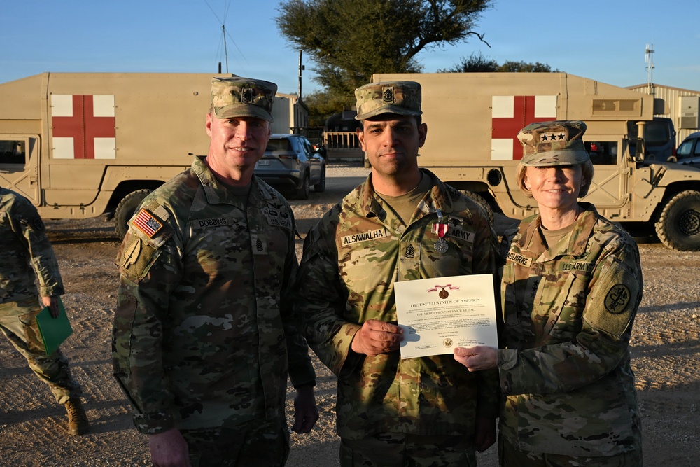 The TSG and CSM of Army Medicine visits the 2026 Best Medic Competition