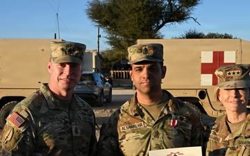The TSG and CSM of Army Medicine visits the 2026 Best Medic Competition