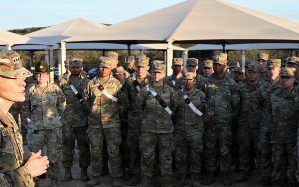 The TSG and CSM of Army Medicine visits the 2026 Best Medic Competition