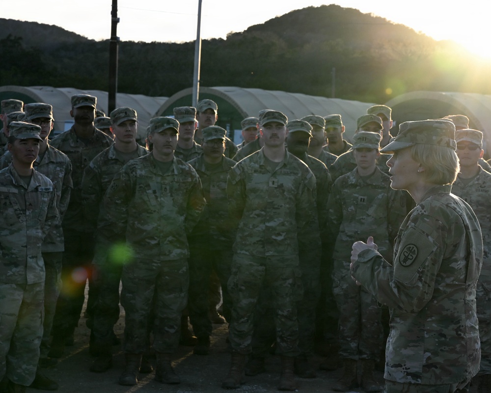 The TSG and CSM of Army Medicine visits the 2026 Best Medic Competition