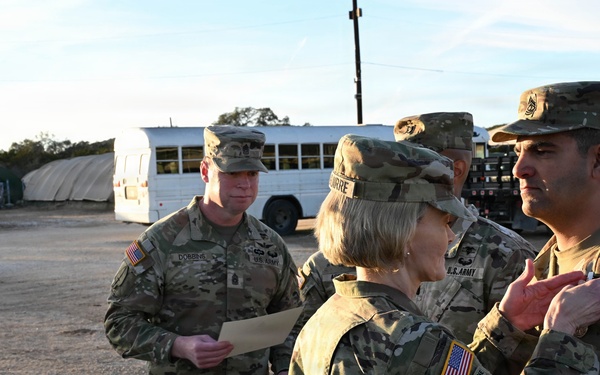 The TSG and CSM of Army Medicine visits the 2026 Best Medic Competition