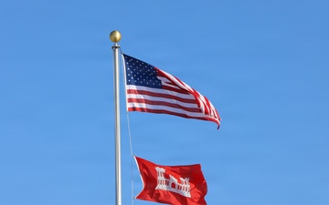 Ice forms along the Mississippi River near Lock and Dam 25