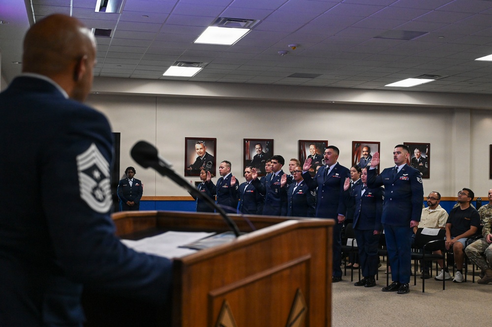 NCO Induction Ceremony inducts latest Airlift and Cyber Airmen