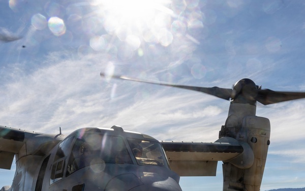 Marine Medium Tiltrotor Squadron (VMM) 266 performs a touch and go