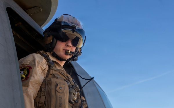 Marine Medium Tiltrotor Squadron (VMM) 266 performs a touch and go