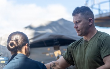 22nd MEU(SOC) | Marines Conduct Replenishment-at-Sea Aboard USS Fort Lauderdale