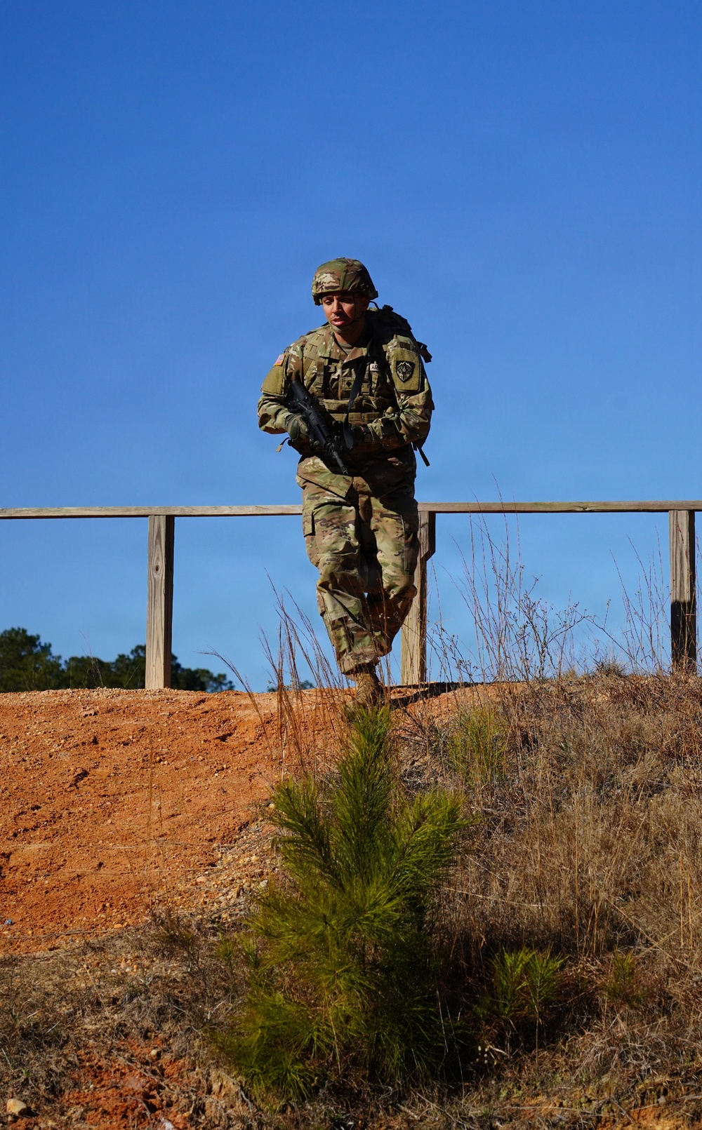 U.S. Army Soldier conducts movement under fire