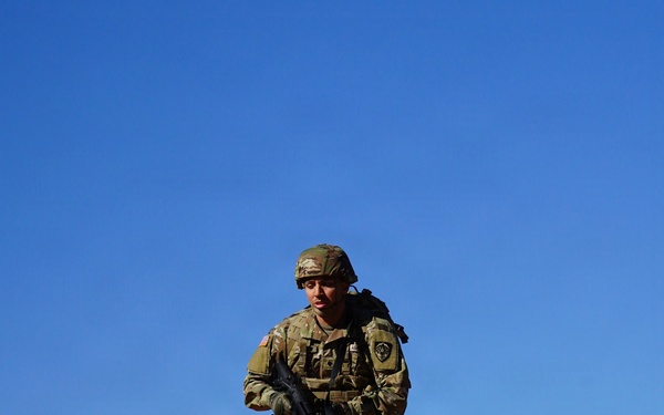 U.S. Army Soldier Conducts Movement Under Fire