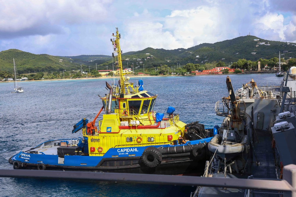 USS Thomas Hudner DDG 116 Departs St. Croix
