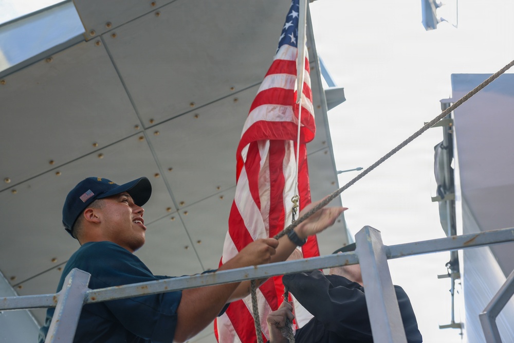 USS Thomas Hudner DDG 116 Departs St. Croix
