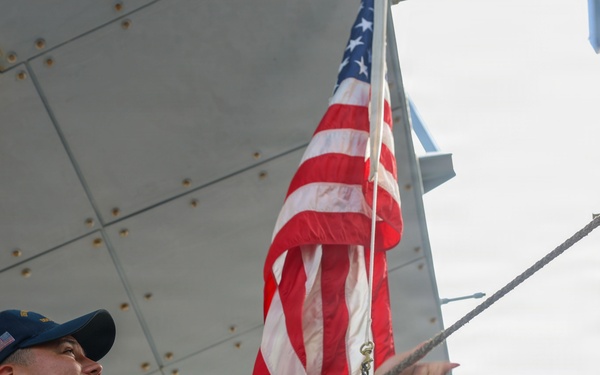 USS Thomas Hudner DDG 116 Departs St. Croix