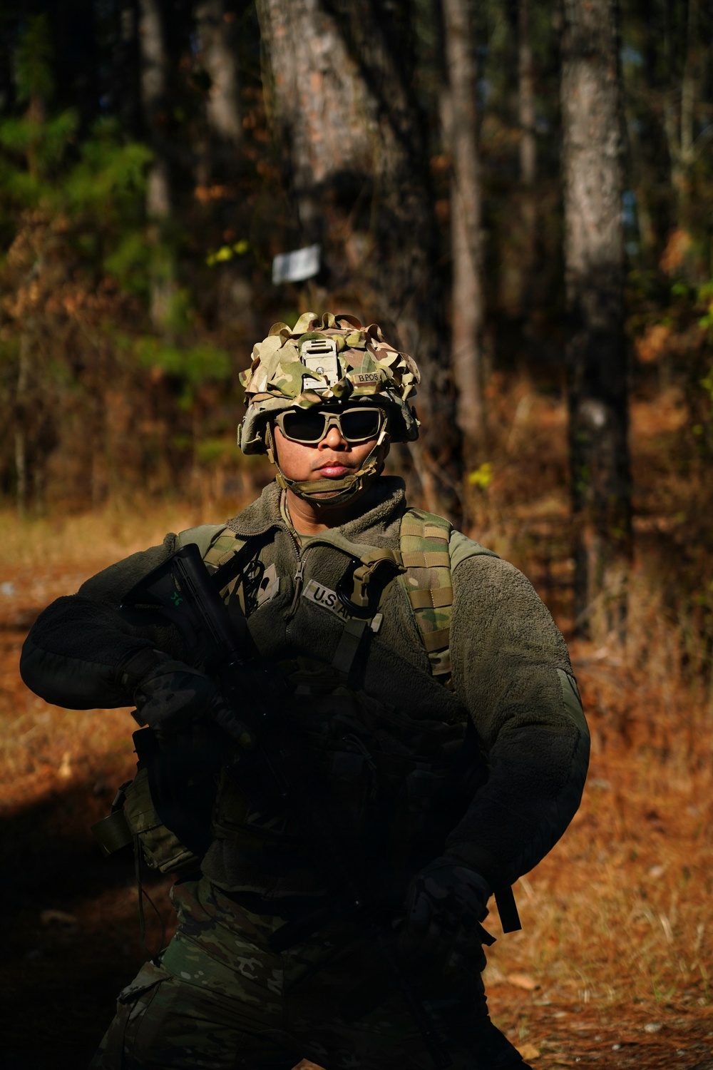 U.S. Army National Guardsman patrols during Basic Leader Course