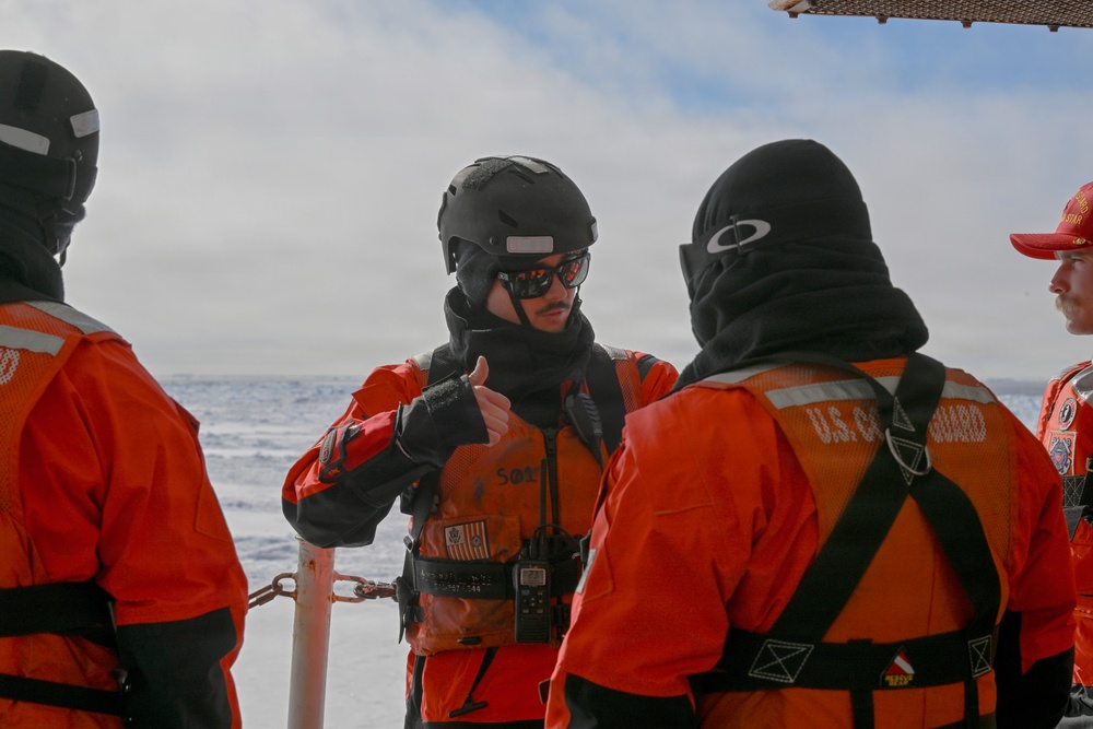 USCGC Polar Star (WAGB 10) dispatches ice rescue team for a joint mission with the National Science Foundation during Operation Deep Freeze 2026