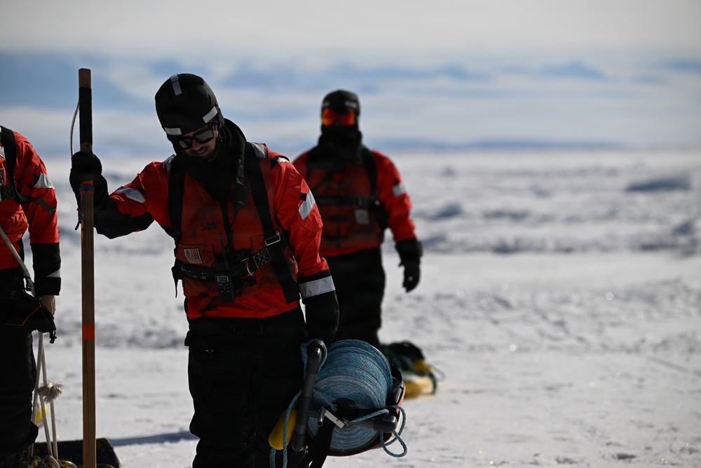 USCGC Polar Star (WAGB 10) dispatches ice rescue team for a joint mission with the National Science Foundation during Operation Deep Freeze 2026
