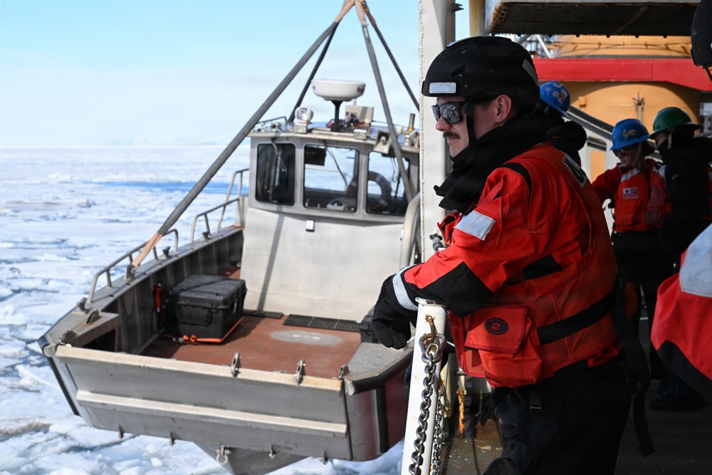 USCGC Polar Star (WAGB 10) conducts small boat operations amid Operation Deep Freeze 2026