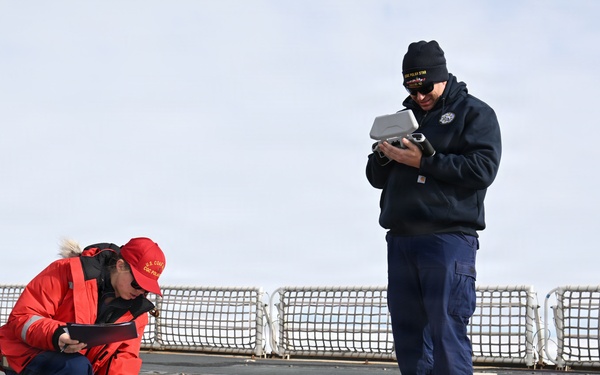 USCGC Polar Star (WAGB 10) conducts unmanned aircraft system (UAS) drone operations during Operation Deep Freeze 2026