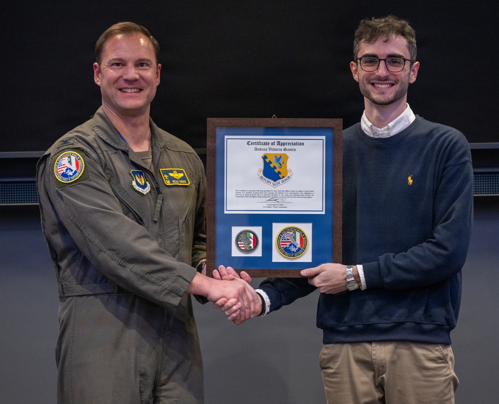 Italian Nationals Recognized by 31st FW for Rescuing Airmen