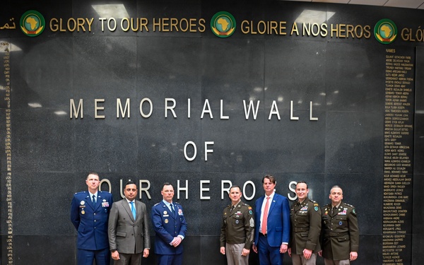 One Mission, United by Partnership, Established by Sacrifice – AFRICOM Commander, Command Senior Enlisted Leader Lead Wreath Laying Ceremony at African Union Headquarters