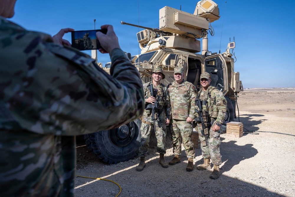 Director of Security Forces visits the 332nd Air Expeditionary Wing