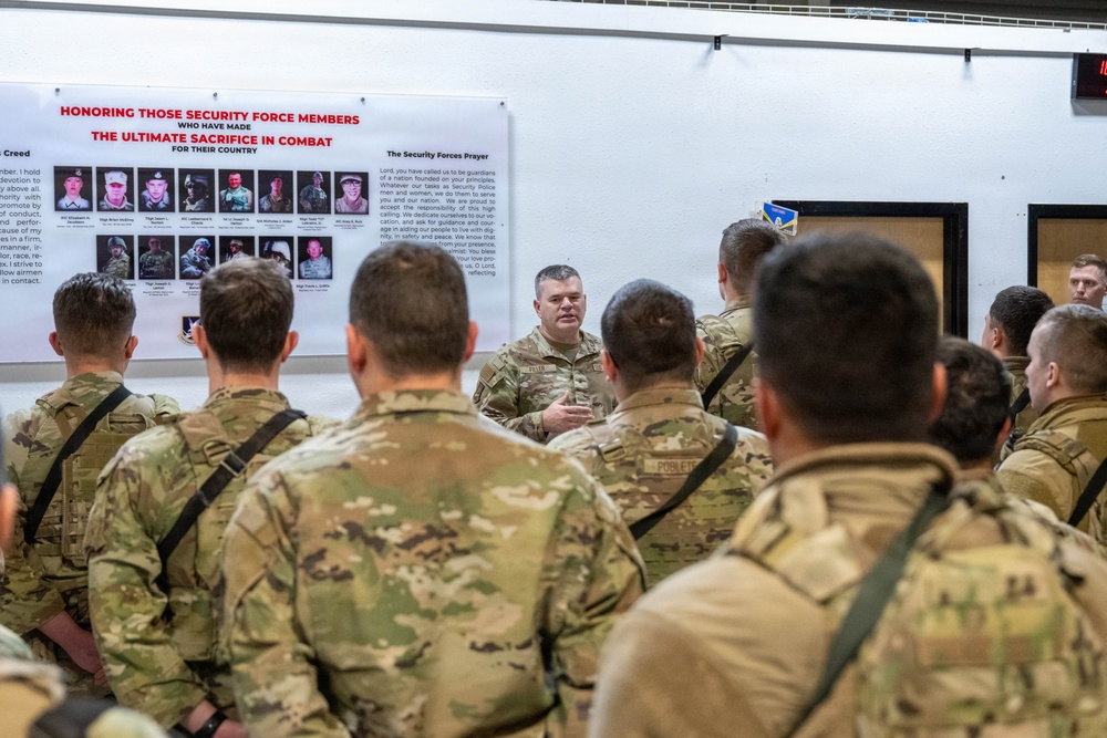 Director of Security Forces visits the 332nd Air Expeditionary Wing