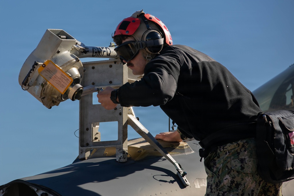 Strike Fighter Squadron (VFA) 34 Prepares for a Training Exercise