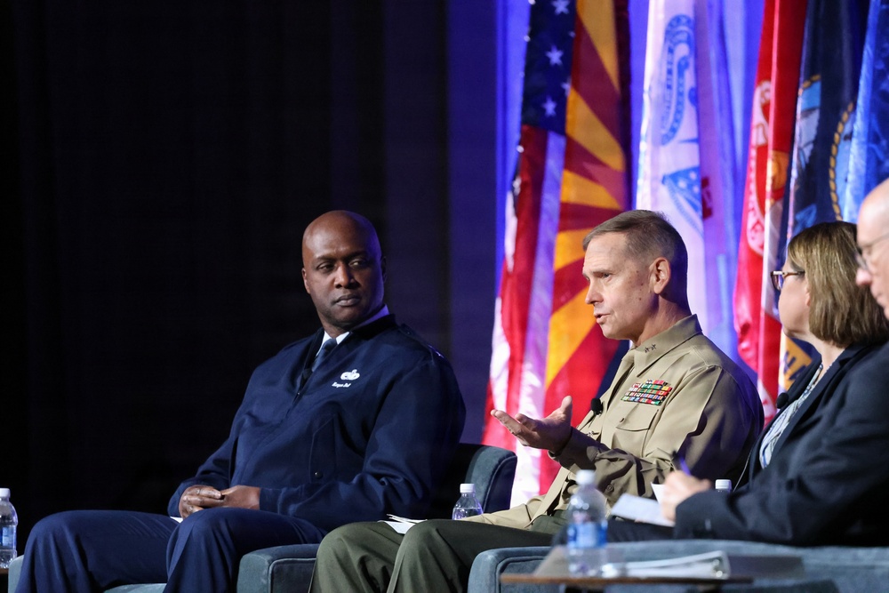 Maj. Gen. Keith D. Reventlow, commanding general, Marine Corps Logistics Command, joined senior leadership from across the services and supporting agencies on Senior Logisticians Panel at the DoW Maintenance Symposium