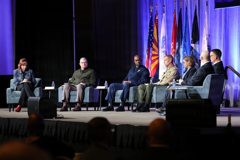 Maj. Gen. Keith D. Reventlow, commanding general, Marine Corps Logistics Command, joined senior leadership from across the services and supporting agencies on Senior Logisticians Panel at the DoW Maintenance Symposium